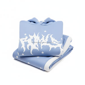 Ensembles de survêtements décontractés surdimensionnés personnalisés pour l'hiver, imprimés Y2K Tech, en molleton avec cordon de serrage, effet délavé, à capuche, unisexe - Product Image 5