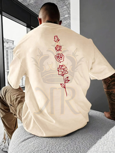 T-shirts pour hommes en coton 100% 210GSM, T-shirt basique surdimensionné 2026, T-shirt à épaules tombantes, vêtements de rue, hauts, tee-shirts - Product Image 4