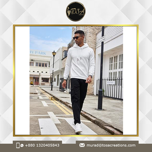 เสื้อฮู้ดถักวาฟเฟิลสำหรับผู้ชายผ้าฝ้ายแท้100% ออกแบบโลโก้ใหม่ - Product Image 3