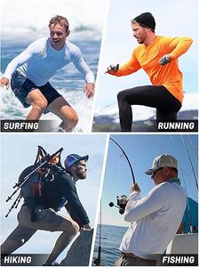 Men's Sun protection Hoodie Sun protection Clothing <b>Long</b> <b>Sleeve</b> Hooded <b>Swimming</b> Fishing Shirt Light Hoodies - Product Image 5