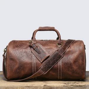 Sac de voyage Weekender pour femmes et hommes, grand sac de nuit en cuir à compartiment à chaussures pour les voyages en avion - Product Image 2
