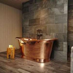 Bañeras Antiguas de Cobre Tradicionales Hechas a Mano con un Diseño Martillado Audaz y Acabado Brillante para Remodelaciones de Baños de Primera Calidad - Product Image 6