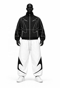 Chaqueta Cortavientos Personalizada al por Mayor, Trajes Deportivos Reversibles Ligeros para Hombre, 100% Nailon Transpirable, Ropa Urbana con Capucha - Product Image 5