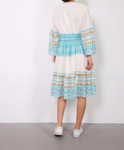 ใหม่ 2024 ชุดเดรสปักลูกปัดลายเทอร์ควอยซ์ขนาดมาตรฐานตกแต่งด้วยการต่อสู้ - Product Image 2