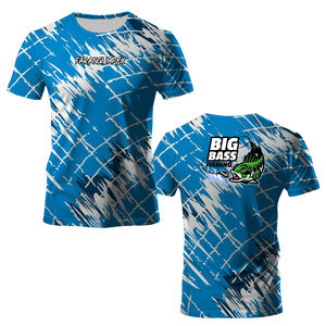 Camisetas de pesca de ajuste seco con estampado de camuflaje de poliéster UPF 50 + personalizadas, camiseta de pesca de media manga con capucha, camisetas de pesca al aire libre Anti UV - Product Image 2