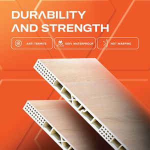 DEWOO WPC Panel de puerta XPLAS Diseño moderno Compuesto de plástico de madera a prueba de agua para hoteles Dormitorios Villas Hospitales - Product Image 4