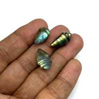 Incroyable Labradorite Naturelle Conque Escargot en Forme de Pierre Précieuse pour la Fabrication de Bijoux 18X10MM Énergie de Guérison Charmes Pendentifs