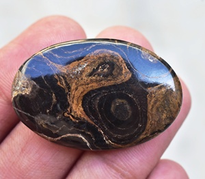 Stromatolite Jasper Cabochon แหวนเงิน,หินขัดจัสมาโตไลต์แจสเปอร์ทรงหลวมสำหรับเครื่องประดับ - Product Image 2