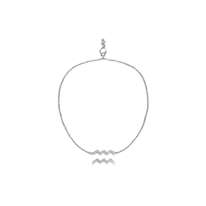 Pendentif Aquarius en acier inoxydable, bracelet de cheville plaqué argent, bijoux à la mode pour femmes, cadeau tendance - Product Image 1