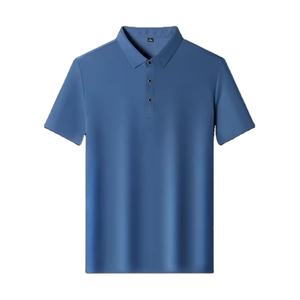 Logotipo bordado personalizado de alta calidad para hombres, para Polos, ropa deportiva informal de algodón 100%, polos sólidos de moda callejera - Product Image 1