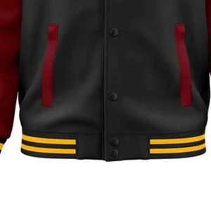 Chaqueta Deportiva Casual Personalizada de Manga Larga, Chaqueta Universitaria Deportiva de Color Sólido, Chaquetas de Béisbol para Hombre - Product Image 4