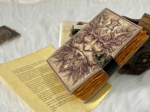 วารสารหนังที่ทำด้วยมือแบบวินเทจหนังสือสะกดของเงาด้วยการเย็บด้ายและเย็บเย็บปัก - Product Image 2