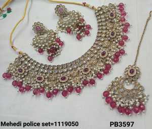 สร้อยคอชุบทองโบราณสวยงามลูกบาศก์เพทายคริสตัลตุ้งติ้งตุ้งติ้งเครื่องประดับสร้อยคอแต่งงานพร้อมต่างหูสำหรับผู้หญิง - Product Image 5