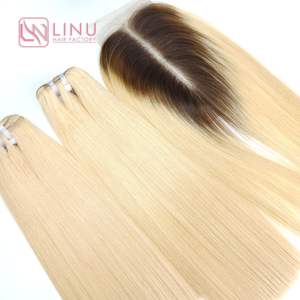 Paquetes de cabello humano crudo recto de hueso vietnamita con cierre 100% cabello humano a precio mayorista - Product Image 3