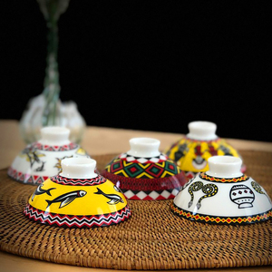 Service à thé en porcelaine chinoise traditionnelle Shin Tai Yuan, cinq pièces, motif Quatre Dieux, compatible lave-vaisselle et micro-ondes, coffret cadeau - Product Image 1