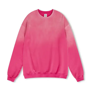 Sweatshirts personnalisés de haute qualité lavés à l'acide pull à col rond lourd sweat délavé au soleil pour hommes sweats à capuche - Product Image 4