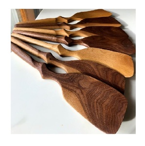Cuillère en bois naturel Ustensiles de cuisine Cuillères et spatules Cuillères en bois pour la cuisson de la salade à vendre - Product Image 1