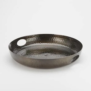 Bandeja de servicio con mango de asta con acabado antiguo, bandeja decorativa para mesa de cena de boda, bandeja decorativa para servir comida, mesa de restaurante - Product Image 3
