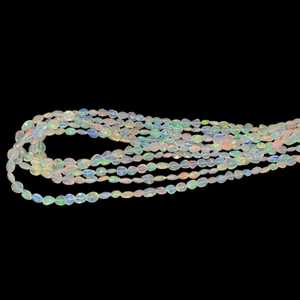 Perles de forme ovale à facettes en opale éthiopienne 3x5mm brin de pierres précieuses en vrac en opale de feu naturelle pour la fabrication de bijoux approvisionnement en perles en gros - Product Image 2