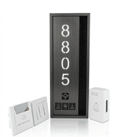 Plaque de porte LED moderne pour hôtel, numéro de chambre éclairé, signalisation d'accueil, panneau de direction pour chambre d'hôtes
