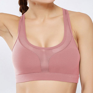 Women's XL Sports Bra Quick Dry Breathable Compression <b>Push</b>-Up Gym Fitness Running Yoga Top Simple Phone Pocket for Plus Size - Product Image 2