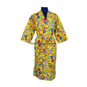 Veste longue d'hiver pour femme, faite à la main, en coton biologique 100%, style bohème, imprimé floral, fermeture à ceinture - Product Image 2