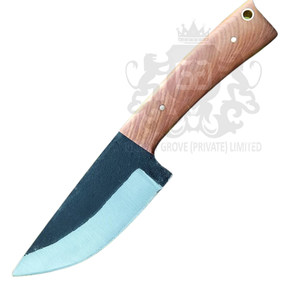 Couteau à éplucher en acier au carbone de haute qualité manche en bois décoré couteau de chasse et de camping de survie en plein air OEM personnalisable Pakistan - Product Image 1