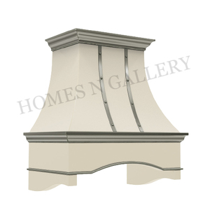 Hotte de cuisine murale en acier inoxydable de haute qualité, design cloche personnalisé, plusieurs finitions, avec couvercle ventilé - Product Image 2