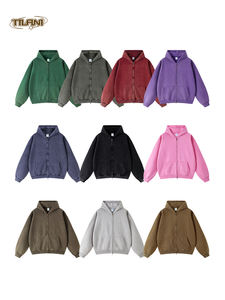 Venta al por mayor 480GSM peso pesado Sudadera con capucha personalizada de gran tamaño en blanco ácido lavado sudaderas con capucha para hombres DDP envío - Product Image 5