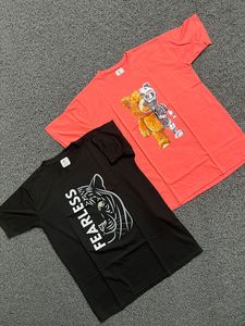 เสื้อยืดผู้ชายอินเทรนด์คุณภาพสูงเสื้อยืดผ้าฝ้าย100% ระบายอากาศแห้งเร็วลายดอกไม้ดีไซน์ปกติใส่สบายไซส์เล็กพิเศษ - Product Image 4