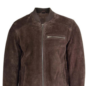 RIVIAN ATLANTIC Nouveau bombardier marron pour hommes veste en cuir suédé col montant fermeture à glissière vente chaude veste ODM Service - Product Image 5
