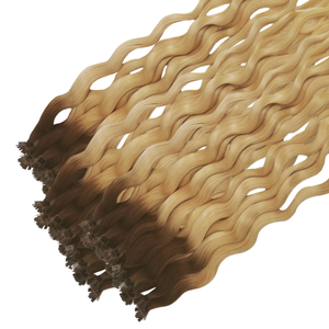 Keratina italiana Rubio 100% Remy Virgen Extensiones de cabello de Grado Superior Cutícula alineada Punta plana Máquina de longitud estirada de 28 pulgadas - Product Image 4