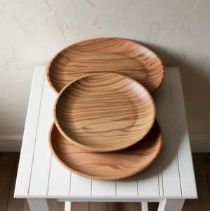 Handmade Oval Wooden Dinner <b>Plates</b> Set with Customizable Logo <b>Wall</b> Hanging <b>Decoration</b> Modern Design <b>for</b> Home & Wedding - Product Image 5