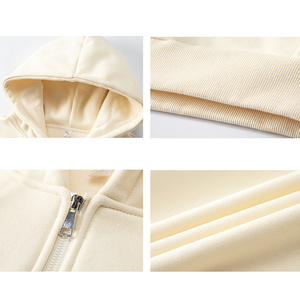 Custom Printed Logo Premium 400 Gsm Designer Vendors Blank Plain Cotton Polyester Zipper Men Oversized Zip up Hoodies - Product Image 5