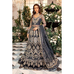 Maria.B. MBroidered <b>Wedding</b> Edition 25 <b>Top</b> BD-2901 Chiffon Fabric TC-1420 - Product Image 1