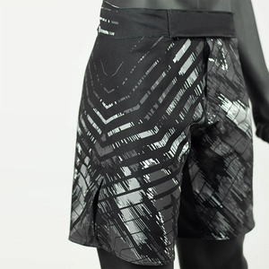 Shorts MMA pour hommes de haute qualité, entièrement sublimés, design personnalisé, polyester/nylon, séchage rapide, respirant, durable, taille élastique, OEM/ODM - Product Image 6