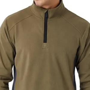 Design personnalisé sweat-shirt Color Block doux à manches longues 1/4 quart Zip sweat pour hommes demi-zip sweat - Product Image 2