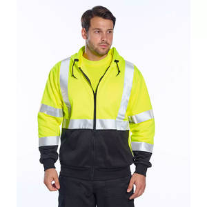 Sweat-shirts à capuche haute visibilité personnalisés 100 % polyester, tendance, réfléchissants, de qualité supérieure, vêtements de travail, en vente - Product Image 4