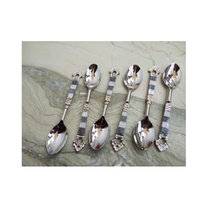 Couverts En Acier Inoxydable Couverts Ensemble Nacre Cuillère Haute Demande Personnalisé Fantaisie Designer Artisanat - Product Image 6