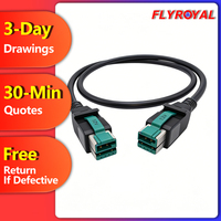 Harga Pasokan Langsung Pabrik Kabel Ekstensi USB DC 12V/24V Bertenaga USB Male ke Male dengan Selubung PVC Kepang untuk Sistem POS dan Komputer