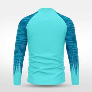 เสื้อผู้ชายแบบสวมหัว แขนยาว ซิป ¼ ด้านหน้า ผ้าบางเบา สำหรับออกกำลังกาย เล่นกีฬา หรือสวมใส่ลำลอง สไตล์สปอร์ต ขายส่ง - Product Image 2