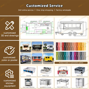 JINLIJING Rimorchio per Cibo, Camion Bar Mobile, Ristorante Mobile Completamente Attrezzato, Carretto per Pizza e Hamburger, Rimorchio Alimentare con Standard USA - Product Image 6