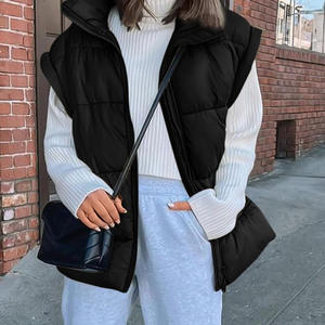 เสื้อครอปแขนพองมีซิปสีทึบสำหรับ2025ฤดูหนาว - Product Image 4