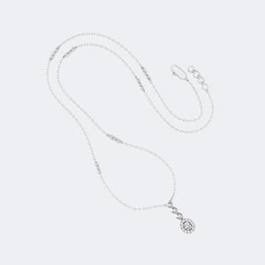 สร้อยคอจี้ทรงกลม 0.70CTW ประดับด้วยวงแหวนและกรอบแบบวงกลม - Product Image 5