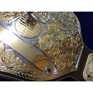 Ceinture de championnat de lutte mondiale NWA en métal, équipement sportif, plaques en laiton et zinc, sangle en cuir véritable, titre de champion - Product Image 4