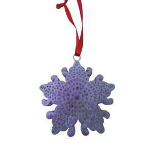 Adorno decorativo de pared con forma de flor colgante de Metal de hierro de aspecto fabuloso Color dorado para el hogar y la decoración de Navidad hecho a mano a granel - Product Image 4