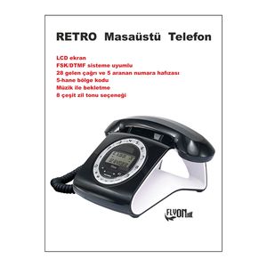 Telefono con filo compatibile con Display LCD a 12 cifre Display a impulsi e tono
