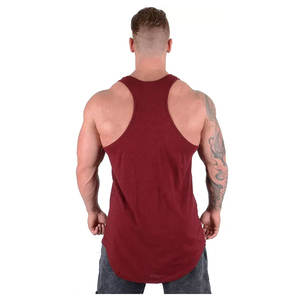 Vente en gros Logo personnalisé Débardeur de sport décontracté pour hommes Muscle Bodybuilding Plain Gym Running Singlet's Stringer Fitness - Product Image 6