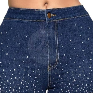 Pantalones cortos de diamantes de imitación para mujer, superventas de alta calidad, ropa de entrenamiento, uso informal, gran oferta, pantalones cortos de diamantes de imitación para mujer a la venta - Product Image 5