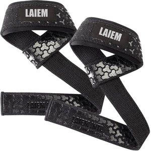 Correas de Gimnasio Ligeras y Elásticas con Logotipo Personalizado, Muñequeras Deportivas de Algodón y Poliéster, Correa de Levantamiento de Pesas con Cierre de Broche, Unisex - Product Image 1
